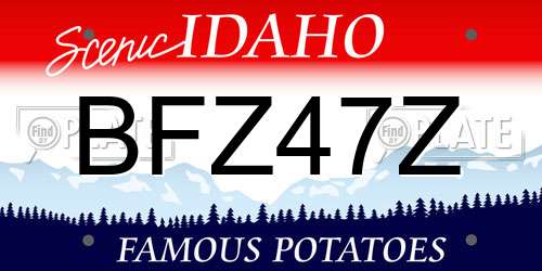 BFZ47Z Idaho License Plate
