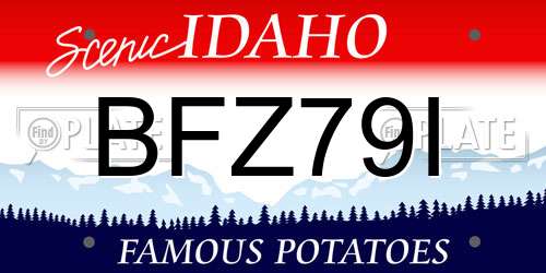 BFZ79I Idaho License Plate