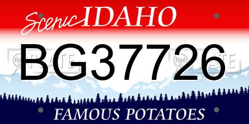 BG37726 Idaho License Plate
