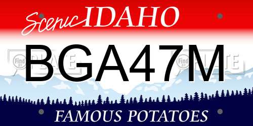 BGA47M Idaho License Plate