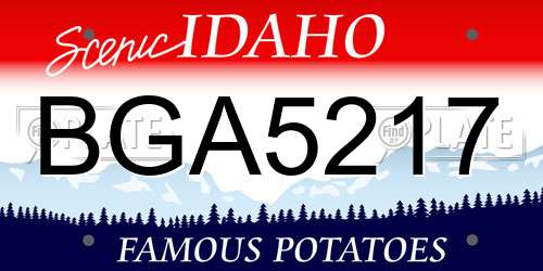 BGA5217 Idaho License Plate