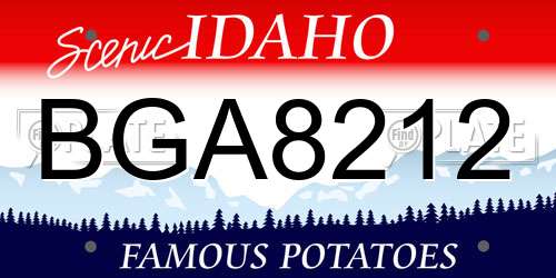 BGA8212 Idaho License Plate