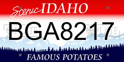 BGA8217 Idaho License Plate