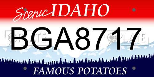 BGA8717 Idaho License Plate