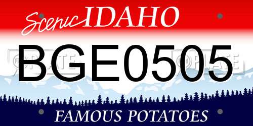 BGE0505 Idaho License Plate