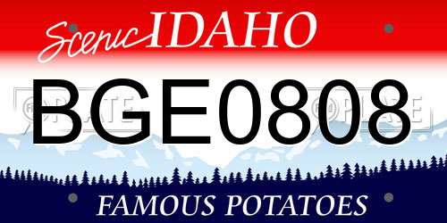 BGE0808 Idaho License Plate