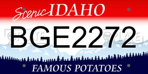 BGE2272 Idaho License Plate
