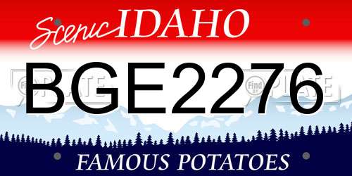 BGE2276 Idaho License Plate
