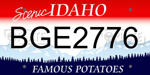 BGE2776 Idaho License Plate