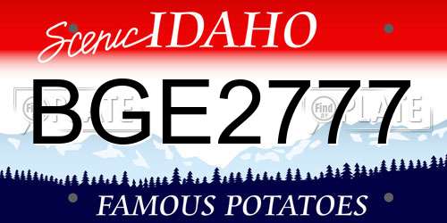 BGE2777 Idaho License Plate