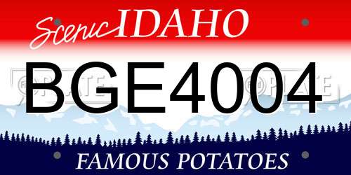 BGE4004 Idaho License Plate
