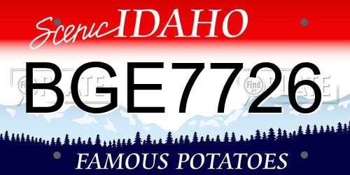 BGE7726 Idaho License Plate