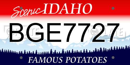 BGE7727 Idaho License Plate