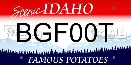 BGF00T Idaho License Plate
