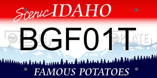 BGF01T Idaho License Plate
