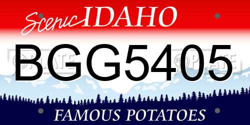 BGG5405 Idaho License Plate
