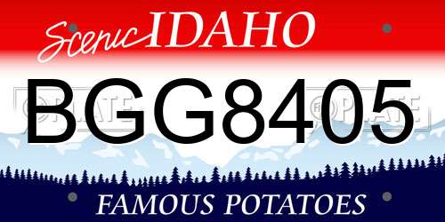 BGG8405 Idaho License Plate