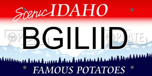 BGILIID Idaho License Plate