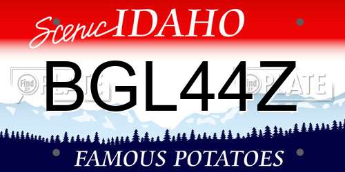 BGL44Z Idaho License Plate