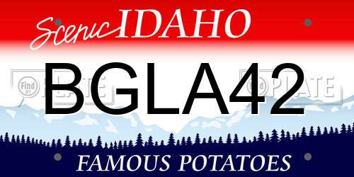 BGLA42 Idaho License Plate