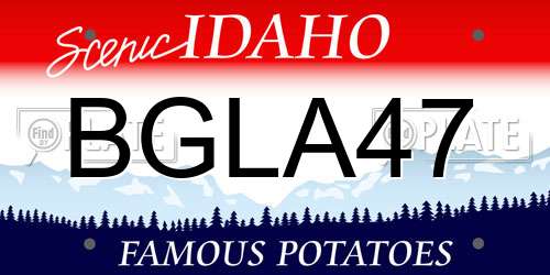 BGLA47 Idaho License Plate