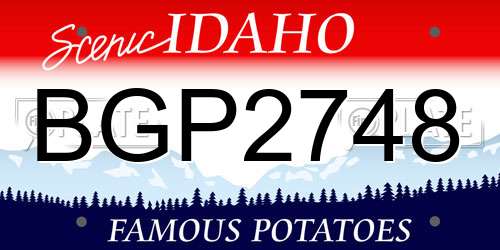 BGP2748 Idaho License Plate