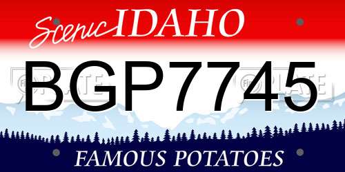 BGP7745 Idaho License Plate