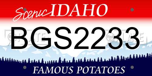 BGS2233 Idaho License Plate