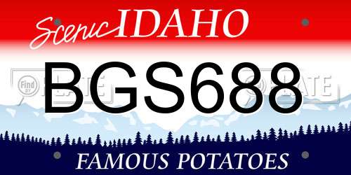 BGS688 Idaho License Plate