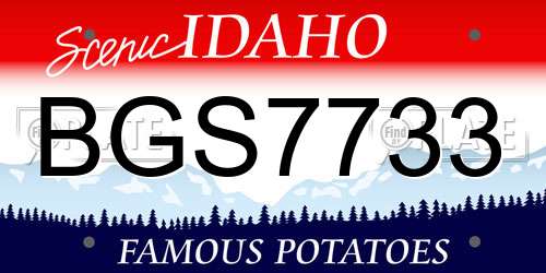 BGS7733 Idaho License Plate