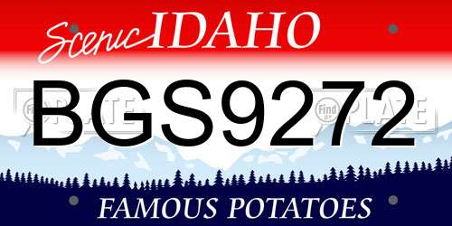 BGS9272 Idaho License Plate