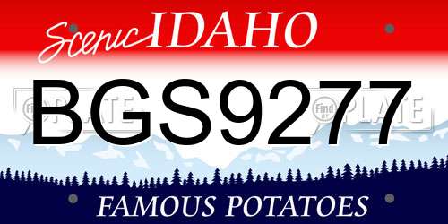 BGS9277 Idaho License Plate