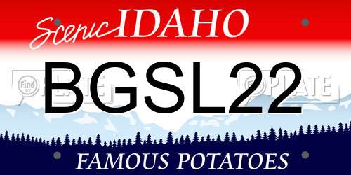 BGSL22 Idaho License Plate