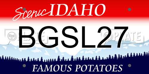 BGSL27 Idaho License Plate
