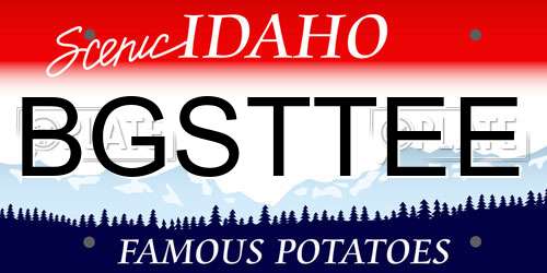 BGSTTEE Idaho License Plate