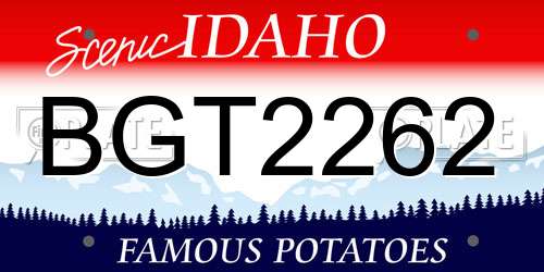 BGT2262 Idaho License Plate