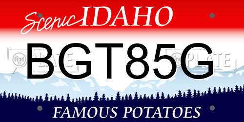 BGT85G Idaho License Plate