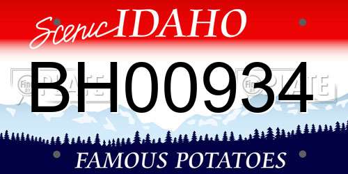BH00934 Idaho License Plate
