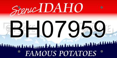 BH07959 Idaho License Plate
