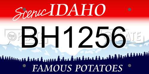 BH1256 Idaho License Plate