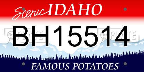BH15514 Idaho License Plate
