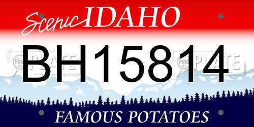 BH15814 Idaho License Plate