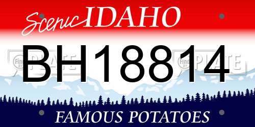 BH18814 Idaho License Plate