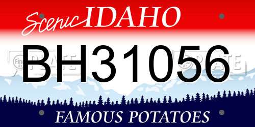 BH31056 Idaho License Plate
