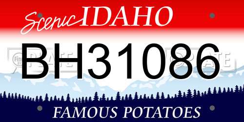 BH31086 Idaho License Plate