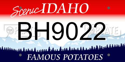 BH9022 Idaho License Plate