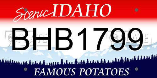 BHB1799 Idaho License Plate