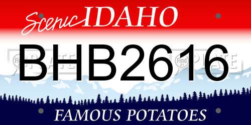 BHB2616 Idaho License Plate