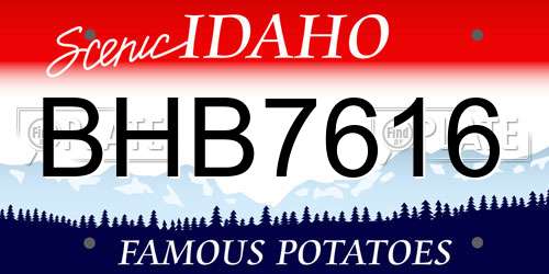 BHB7616 Idaho License Plate