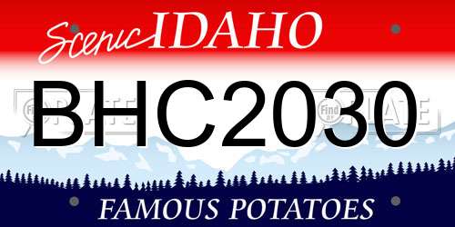 BHC2030 Idaho License Plate